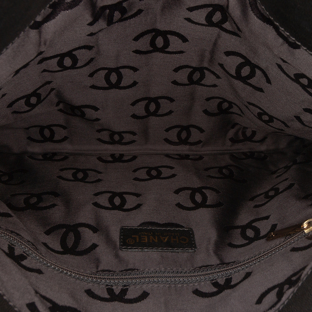 Chanel CC Chocolate Bar Cuir d’agneau Fold Down Envelope Sac bandoulière