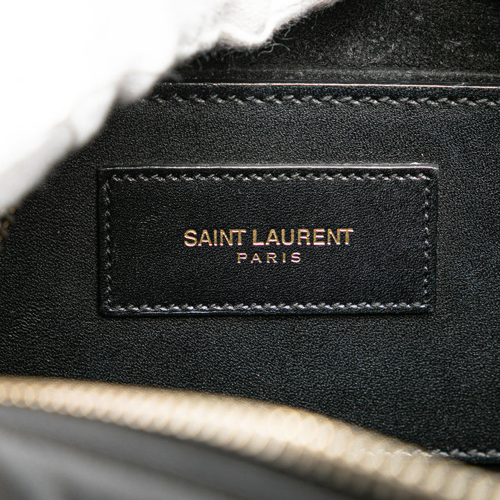 Baby Leather Classic Duffle Satchel Black - Gaby Paris