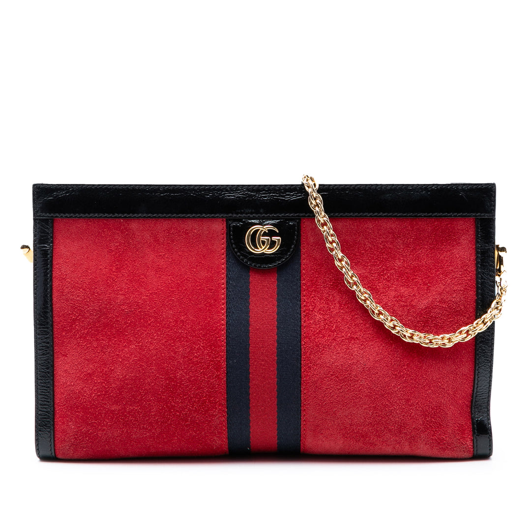 Gucci Medium Daim Web Ophidia Chain Sac bandoulière