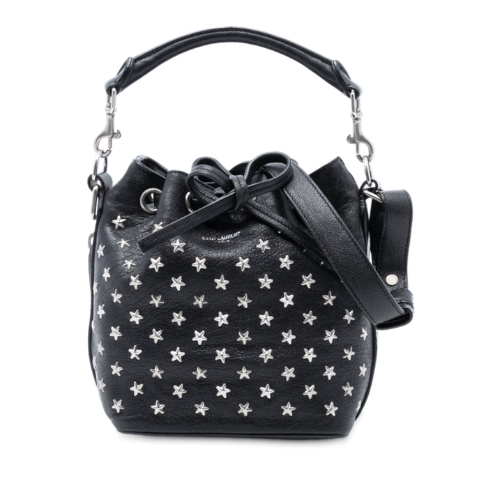 Saint Laurent Small Star clouté Cuir de veau Emmanuelle Bucket Sac
