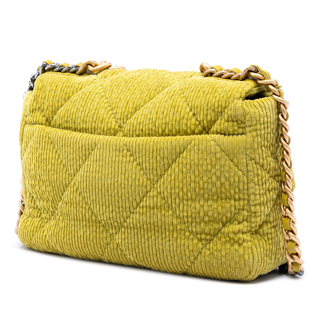 Chanel Large Corduroy 19 à rabat