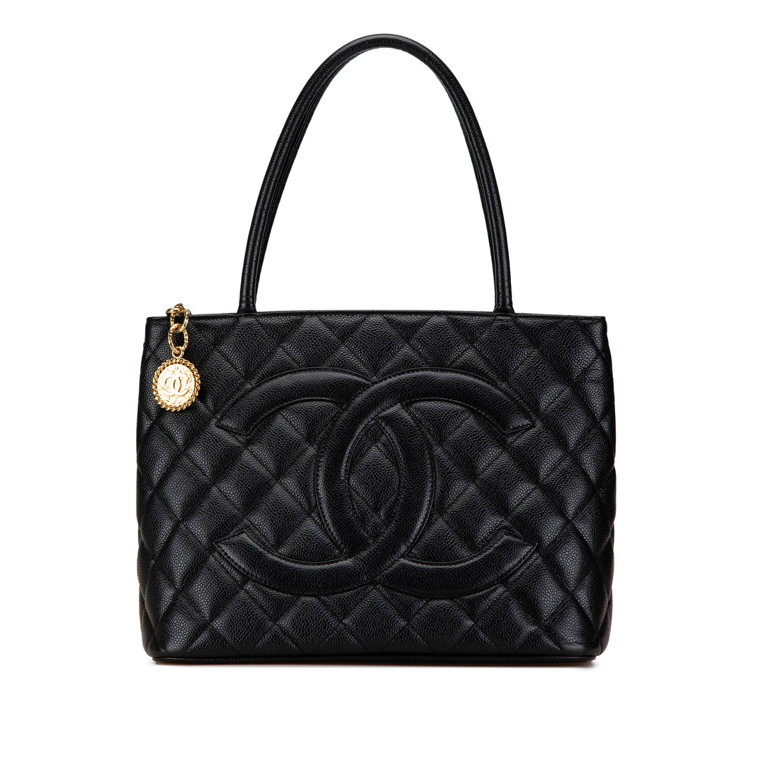 Chanel Caviar Medallion Tote Black - GABY PARIS