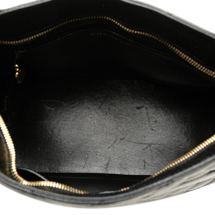 Caviar Medallion Tote Black - Gaby Paris