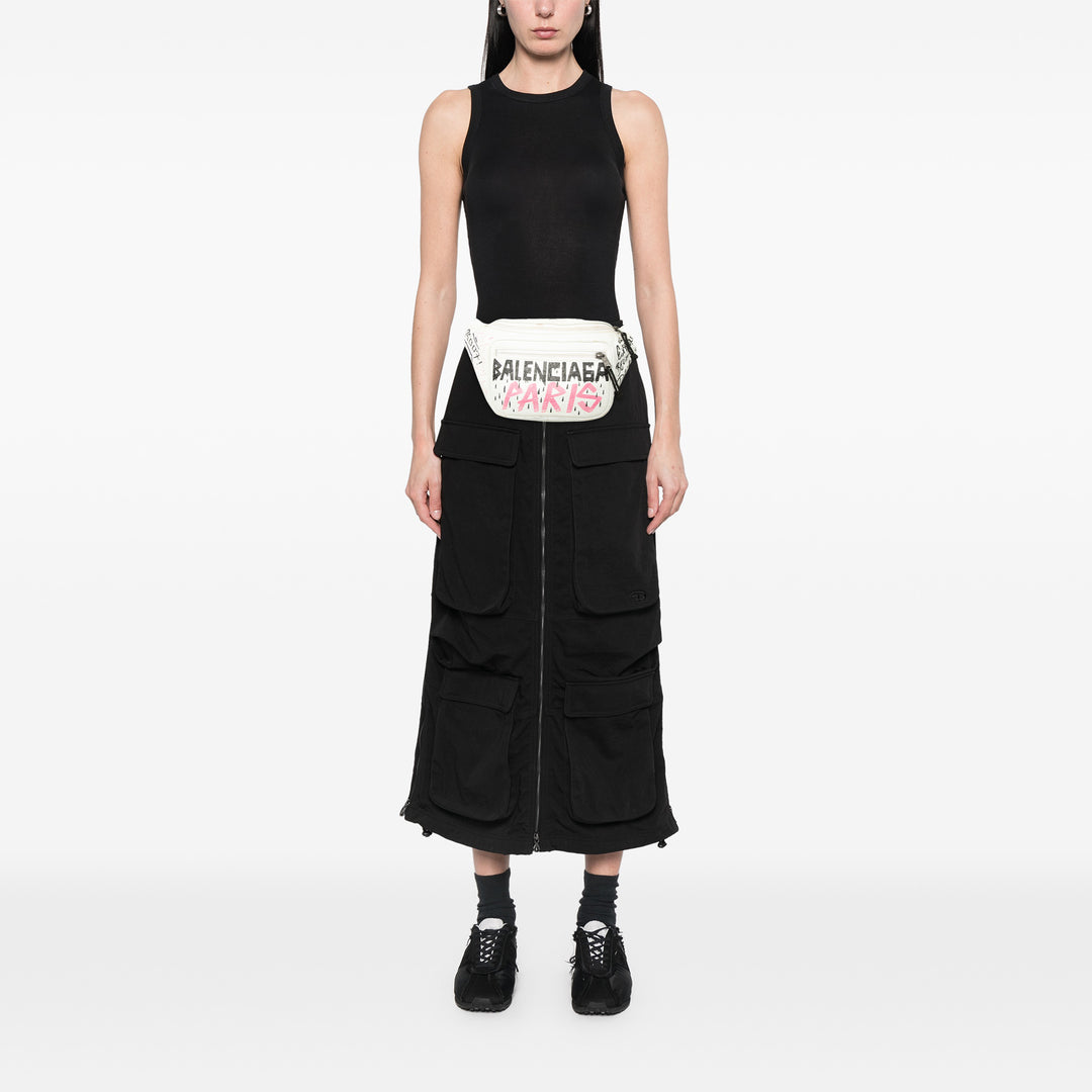 Balenciaga Cuir d’agneau Graffiti Explorer Sac ceinture