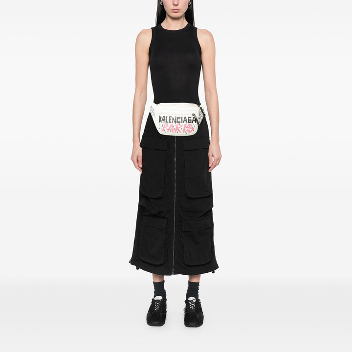 Balenciaga Cuir d’agneau Graffiti Explorer Sac ceinture