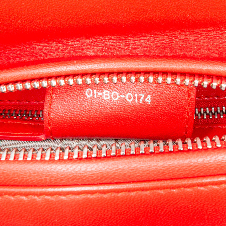 Medium Lambskin Cannage Lady Dior Red - Gaby Paris