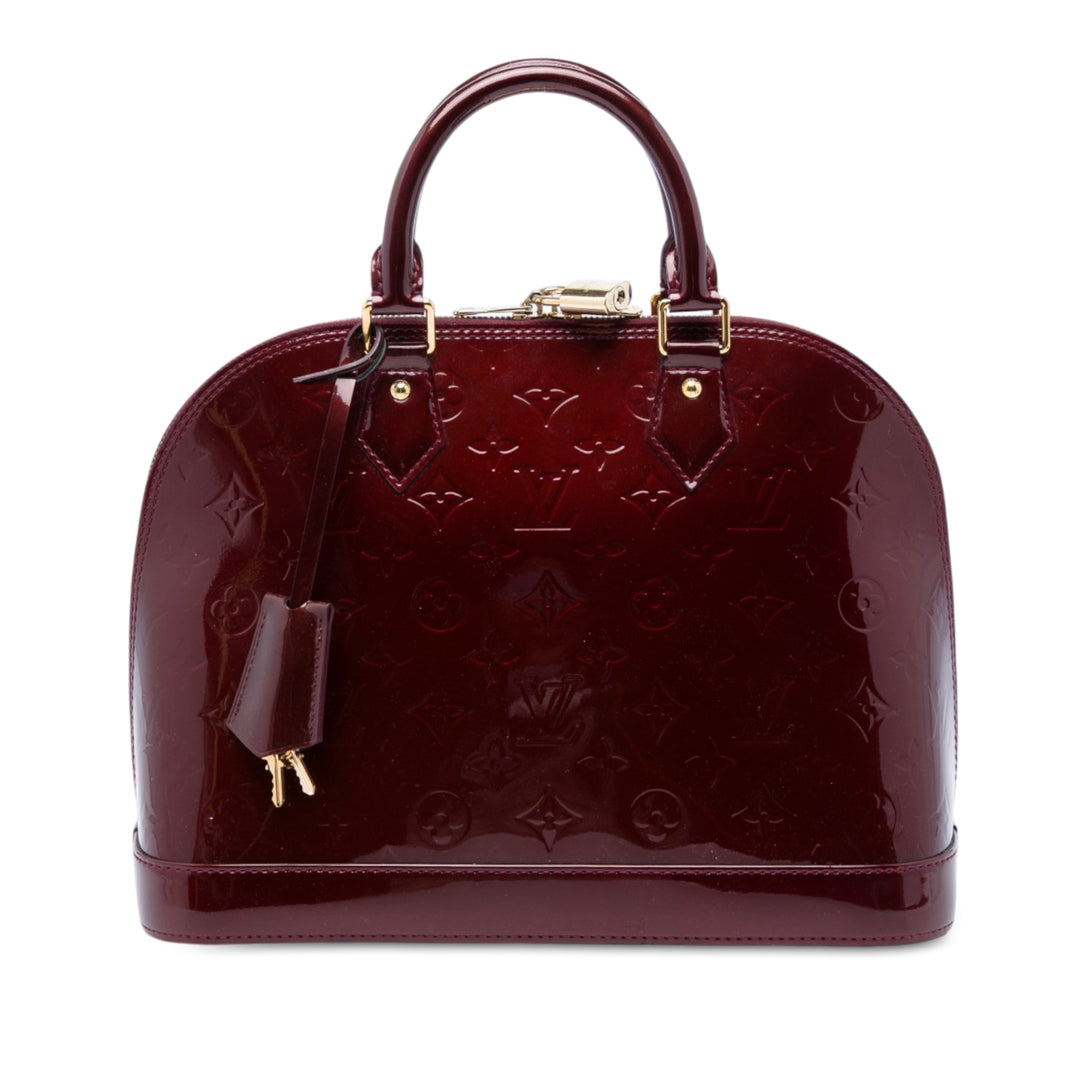 Louis Vuitton Alma PM Cuir verni Monogram Rouge