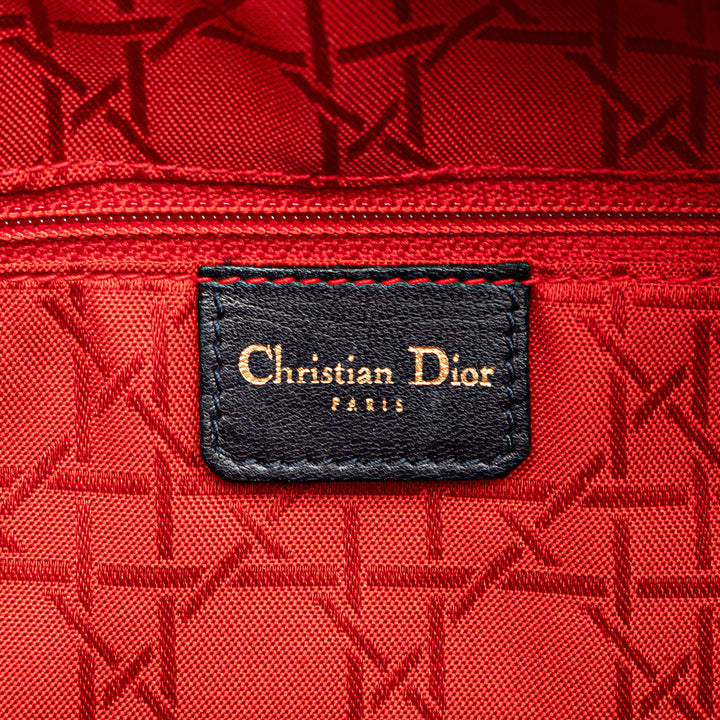 Large Suede Cannage Lady Dior Blue - Gaby Paris