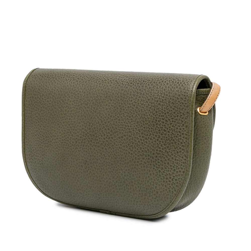 Leather Crossbody Green - Gaby Paris