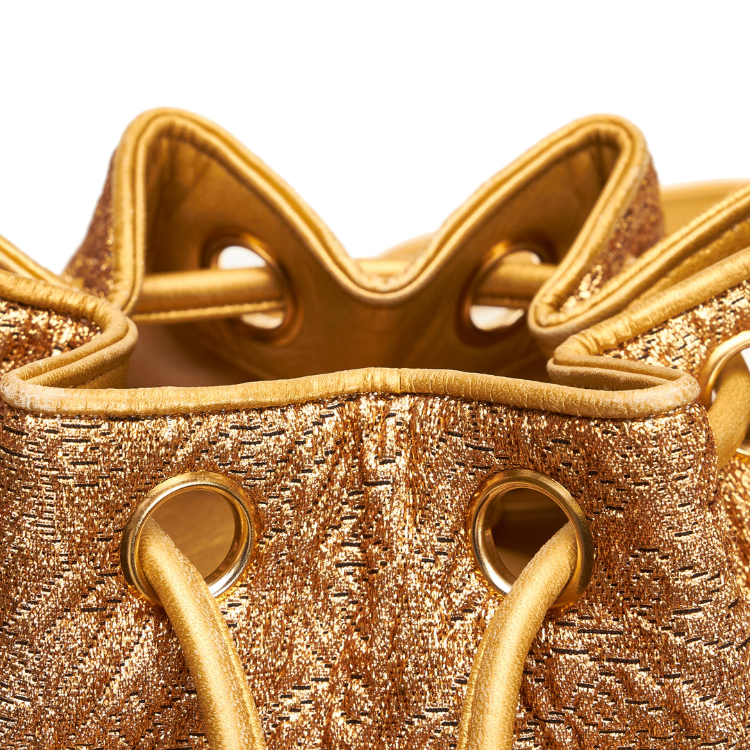 Brocade Bucket Bag Gold - Gaby Paris