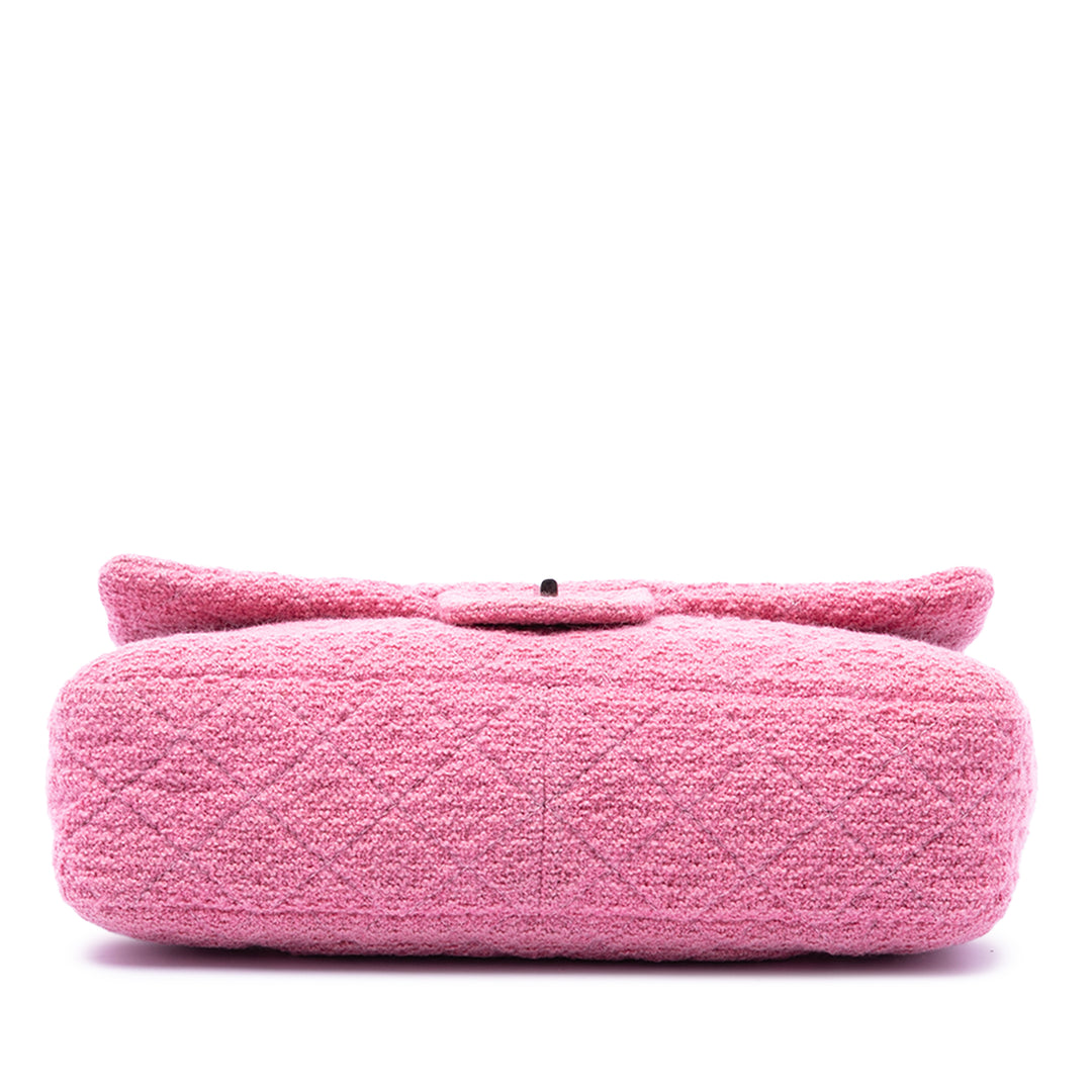 Chanel Matelassé Reissue 2.55 Easy Messenger à rabat Jumbo Tweed Rose