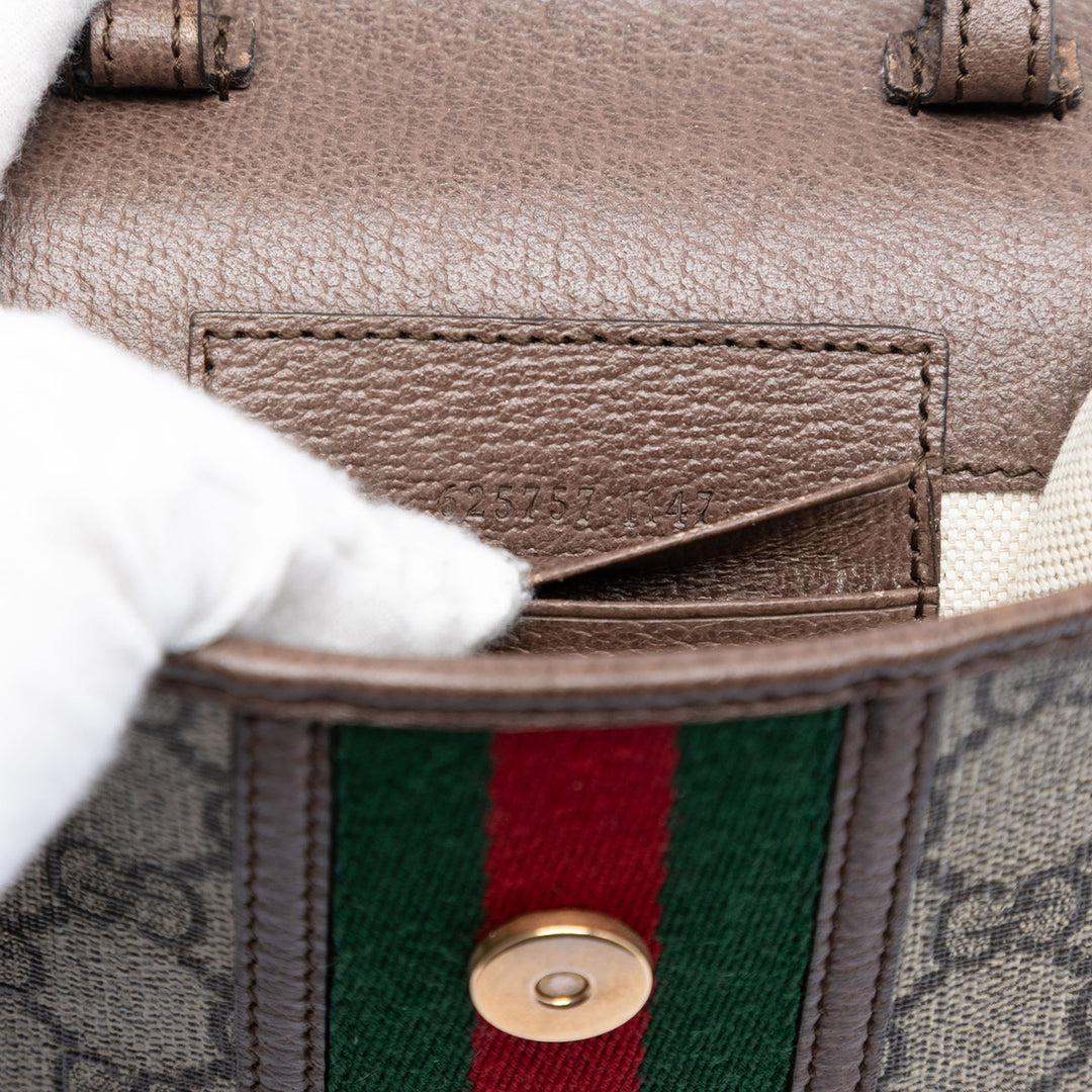 Gucci Mini GG Supreme Web Ophidia Sac porté croisé