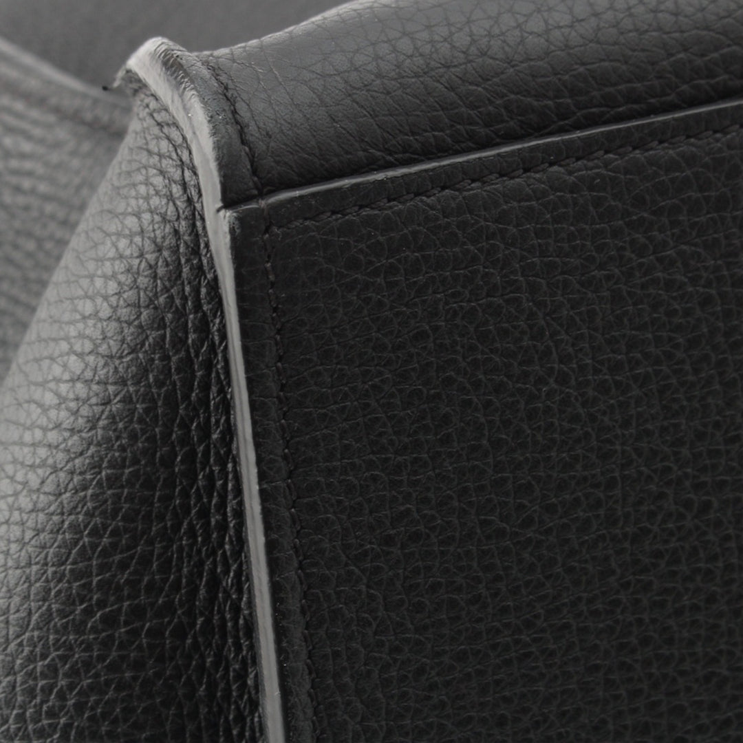 Souple grainé Big Sac Moyen Cuir de veau grainé Noir