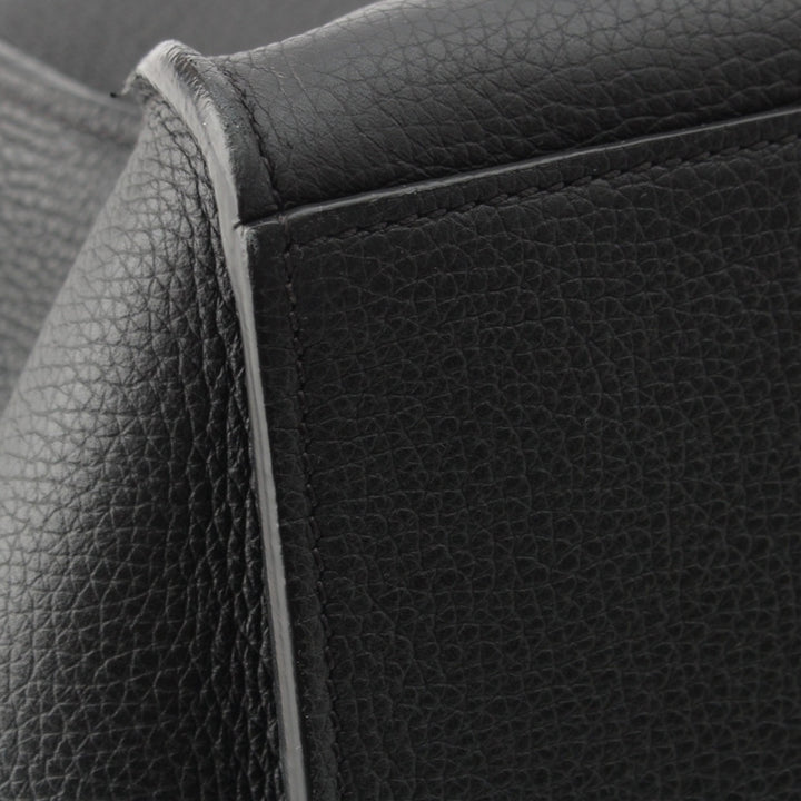 Souple grainé Big Sac Moyen Cuir de veau grainé Noir