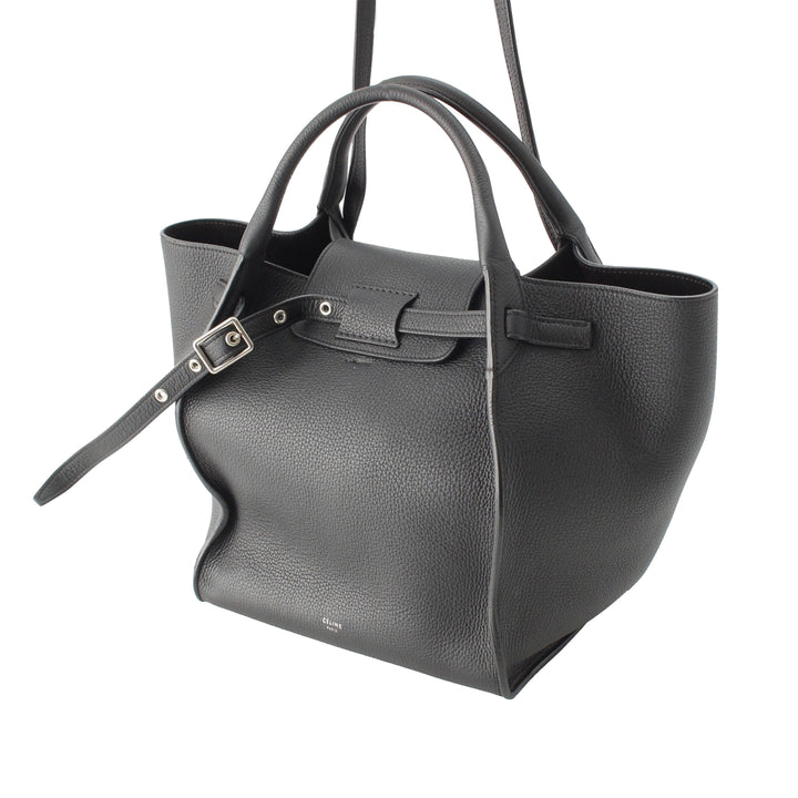 Souple grainé Big Sac Moyen Cuir de veau grainé Noir
