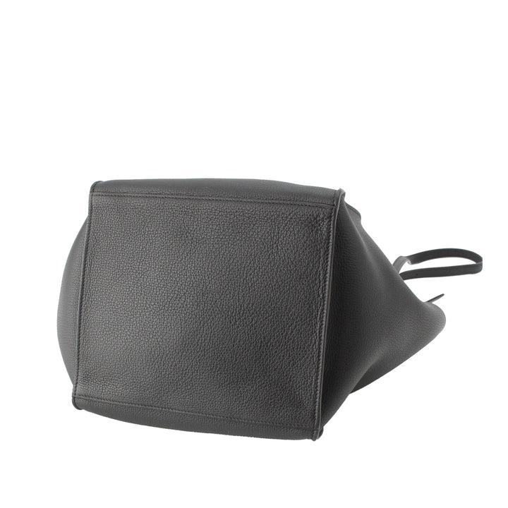 Souple grainé Big Sac Moyen Cuir de veau grainé Noir