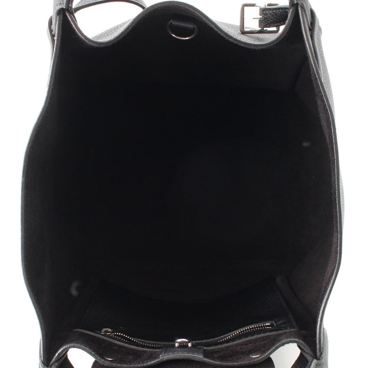 Souple grainé Big Sac Moyen Cuir de veau grainé Noir