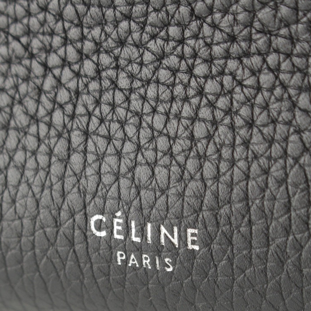 Souple grainé Big Sac Moyen Cuir de veau grainé Noir