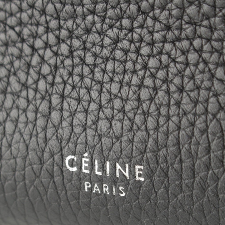 Souple grainé Big Sac Moyen Cuir de veau grainé Noir