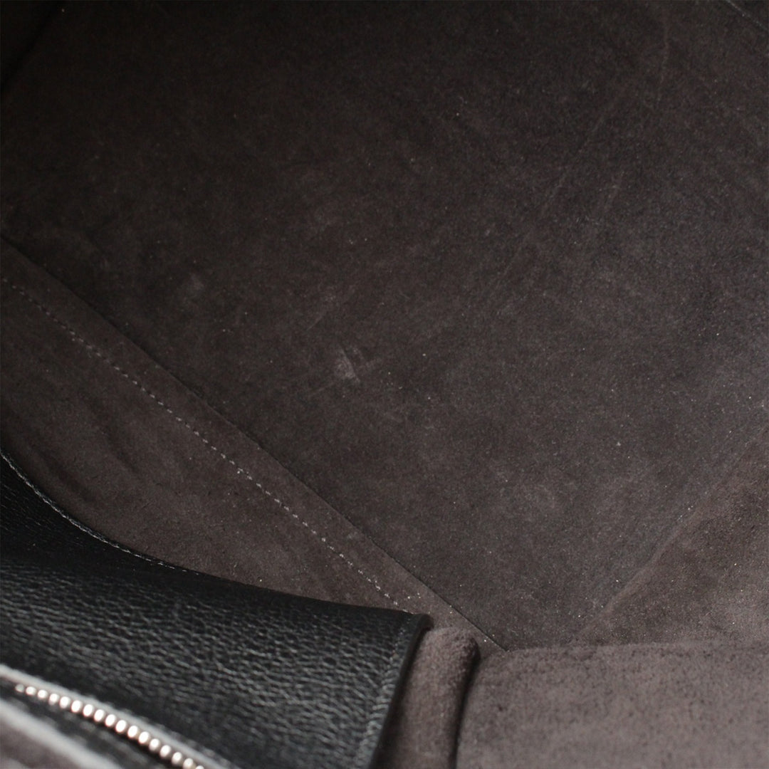 Souple grainé Big Sac Moyen Cuir de veau grainé Noir