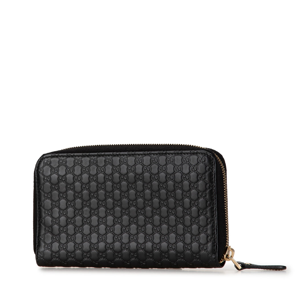 Gucci Microguccissima Zip Around Wallet Black - GABY PARIS