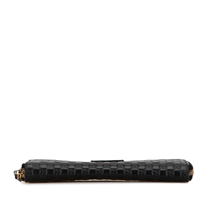 Gucci Microguccissima Zip Around Wallet Black - GABY PARIS