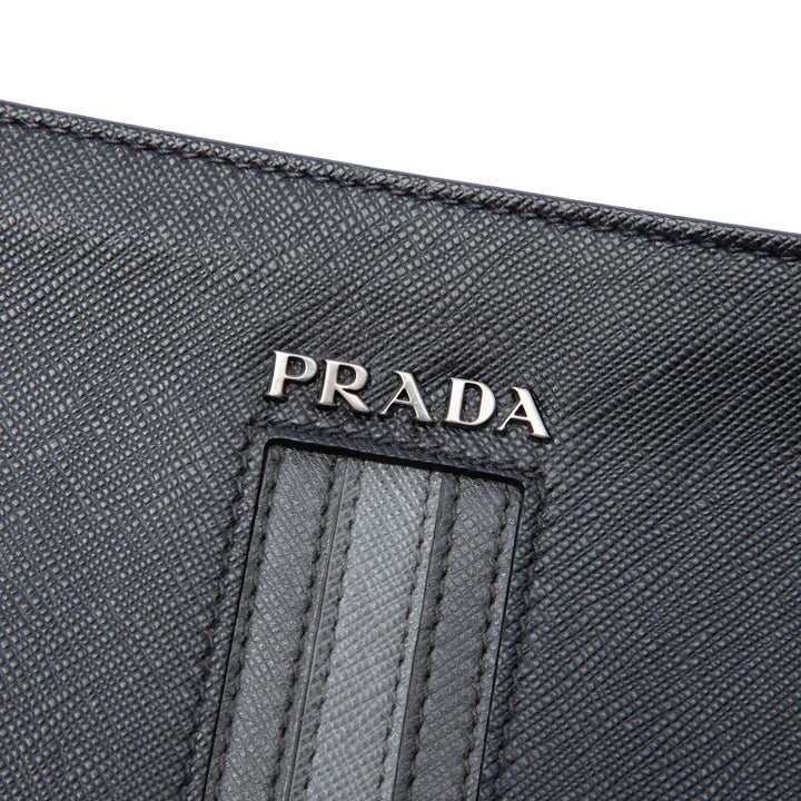 Prada Porte-documents Zippé Portfolio Saffiano Noir – vue 5 – GABY PARIS