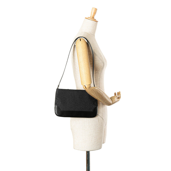 C Macadam Canvas Shoulder Bag Black - Gaby Paris