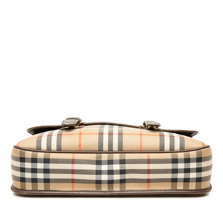 Burberry Porte-documents Haymarket Check Business Beige – vue 3 – GABY PARIS