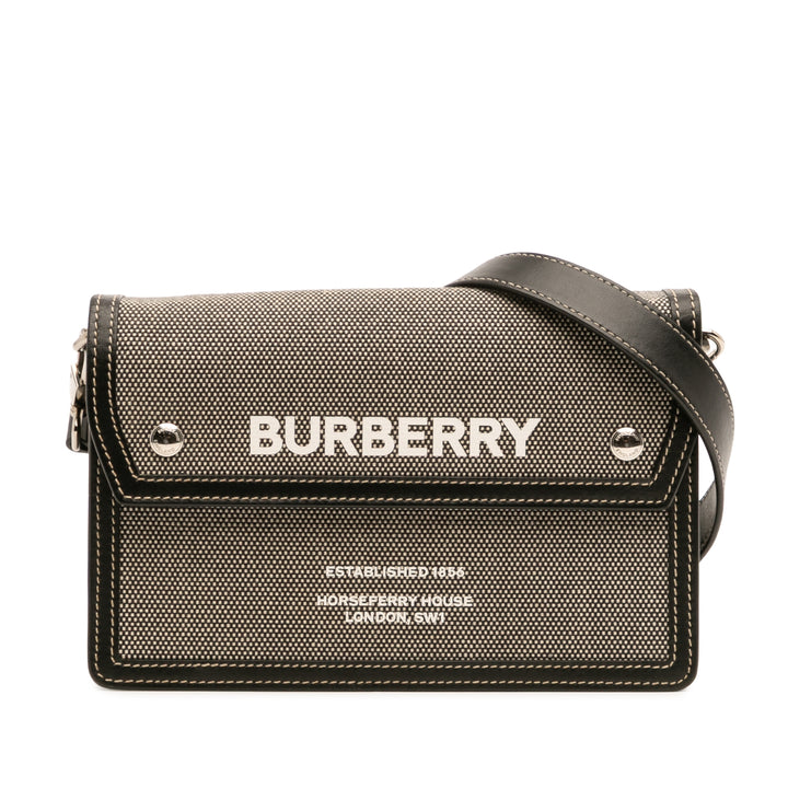 Burberry Sac bandoulière Horseferry Note Gris – vue principale – GABY PARIS