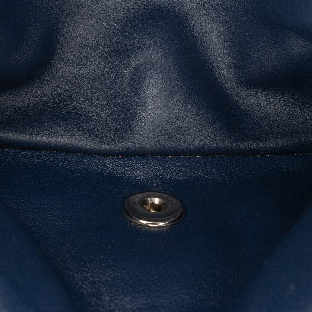 Medium Classic Patent Double Flap Blue - Gaby Paris