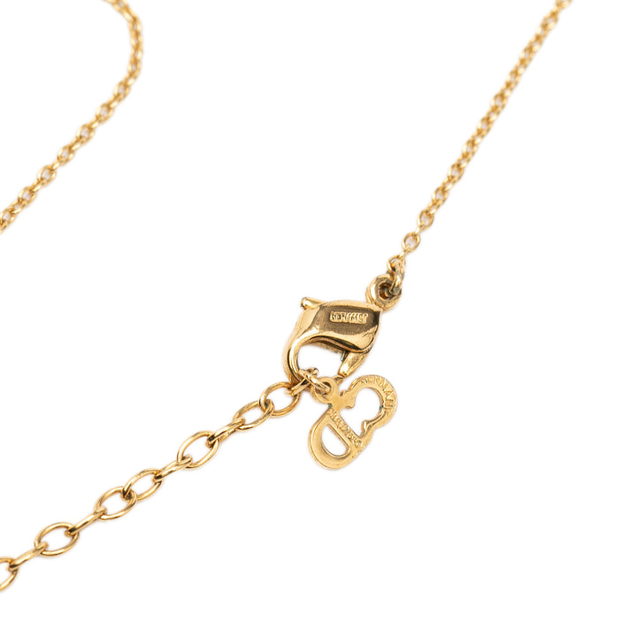 Dior plaqué Rhinestone CD Heart Pendant Collier