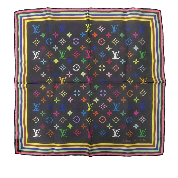 Louis Vuitton Takashi Murakami Monogram Multicolor Soie Handkerchief