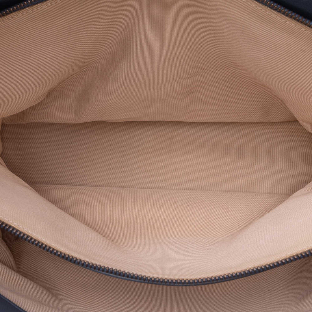 Large Quilted Calfskin CC Crown Tote Blue - Gaby Paris