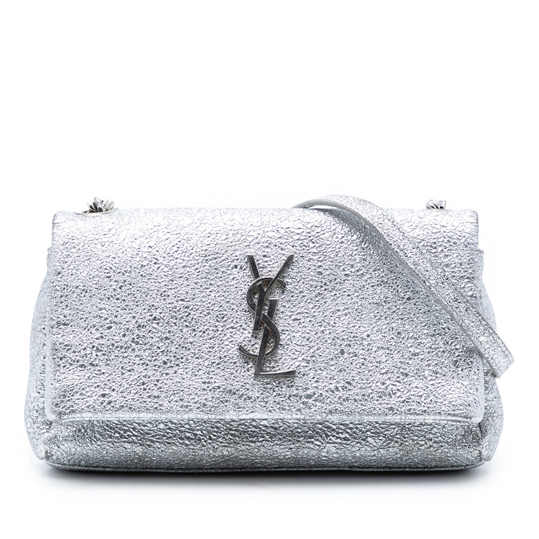 Saint Laurent Toy Metallic Crackled Cuir de veau Monogram West Hollywood Sac porté croisé