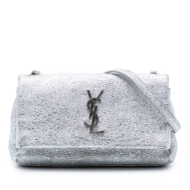 Saint Laurent Toy Metallic Crackled Cuir de veau Monogram West Hollywood Sac porté croisé