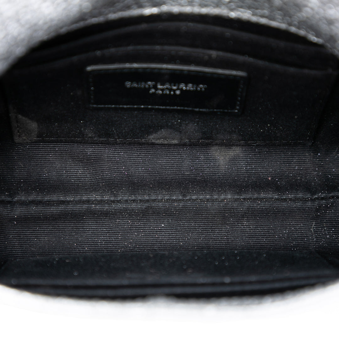 Saint Laurent Toy Metallic Crackled Cuir de veau Monogram West Hollywood Sac porté croisé