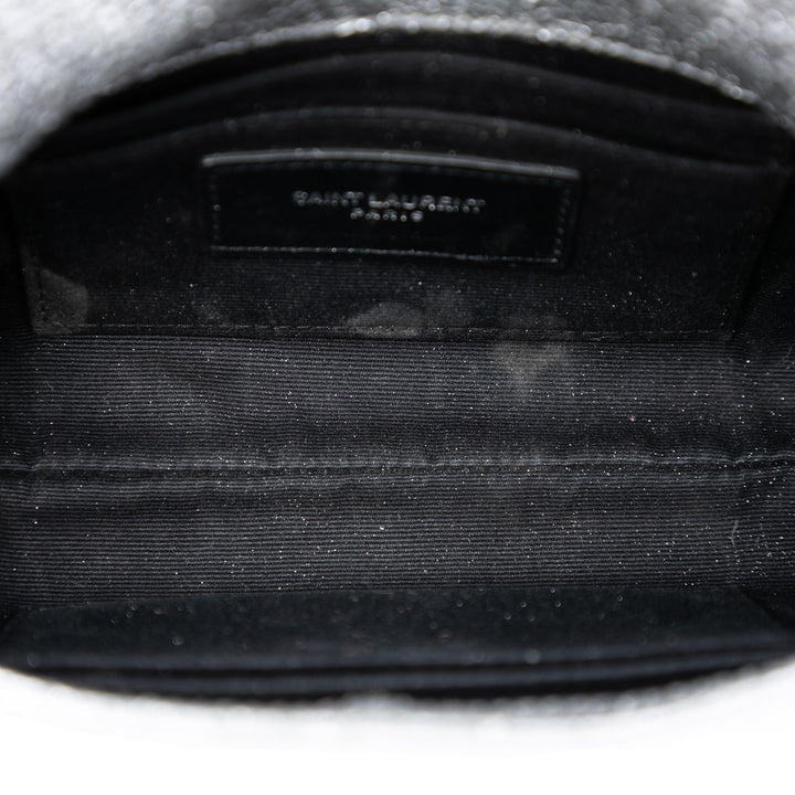 Saint Laurent Toy Metallic Crackled Cuir de veau Monogram West Hollywood Sac porté croisé