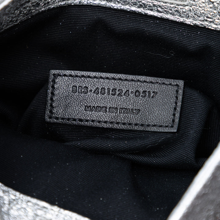 Saint Laurent Toy Metallic Crackled Cuir de veau Monogram West Hollywood Sac porté croisé