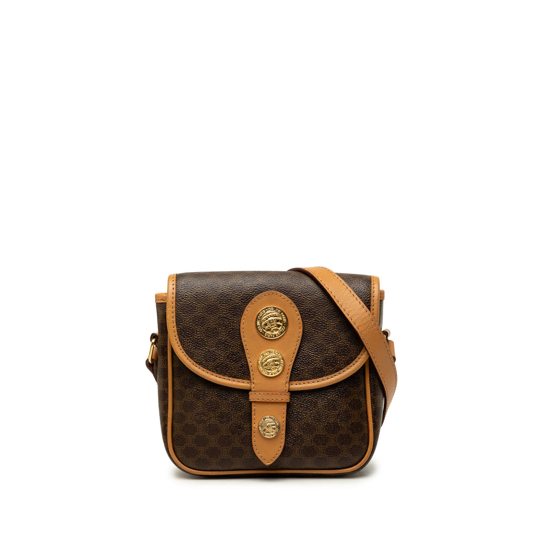 Celine Macadam Sac Toile enduite Marron – vue principale – GABY PARIS