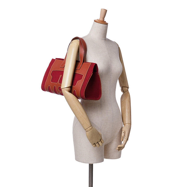 Hermès Epsom and Felt Petit H Decoupe Basse Skeleton Tote PM Brown - gabyparis.fr
