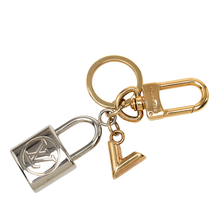 Louis Vuitton plaqué et Brass Kaleido V Bijou de sac et Porte-clés Doré – vue principale – GABY PARIS