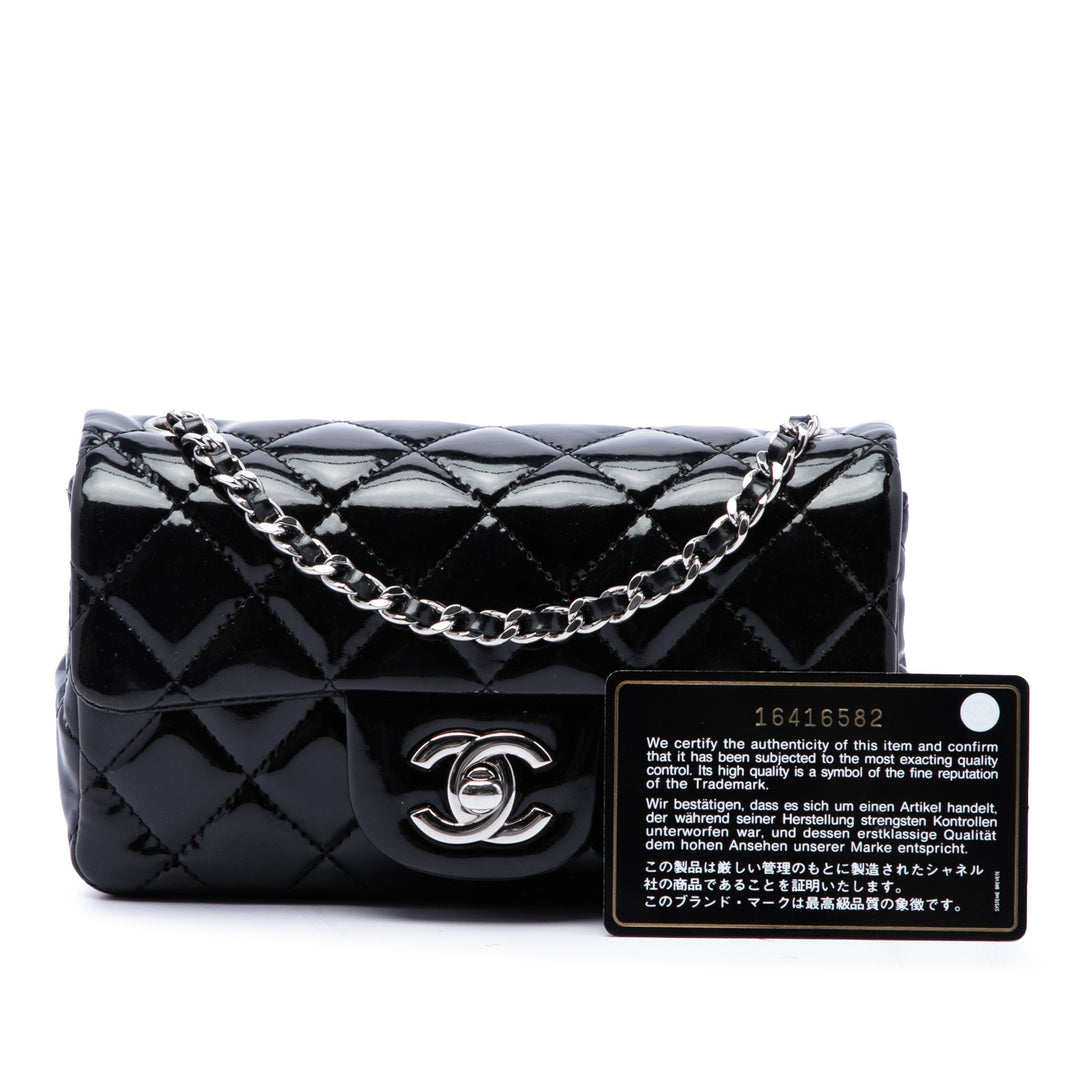 Classic Rectangulaire Rabat simple Extra Mini Noir