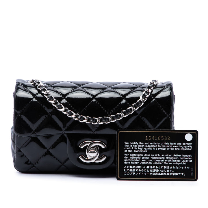 Classic Rectangulaire Rabat simple Extra Mini Noir