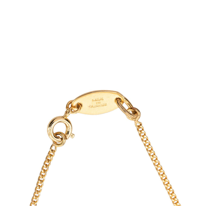Chanel CC plaqué Strass Charm Bracelet Métal