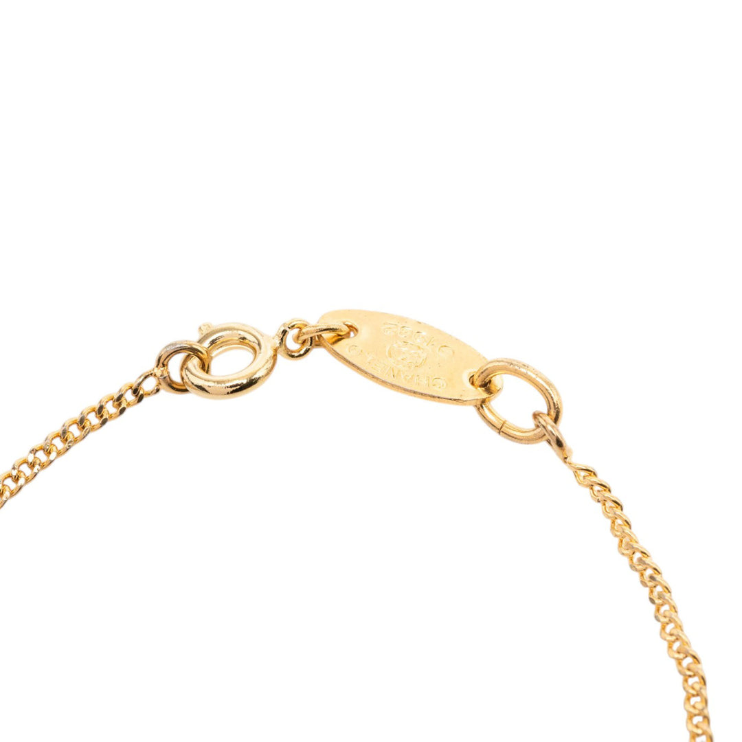 Chanel CC plaqué Strass Charm Bracelet Métal