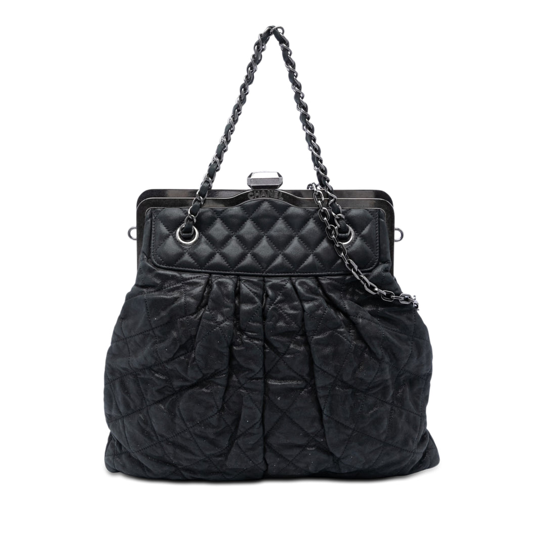 Chanel Matelassé Iridescent Cuir de veau Chic Quilt Frame Sac