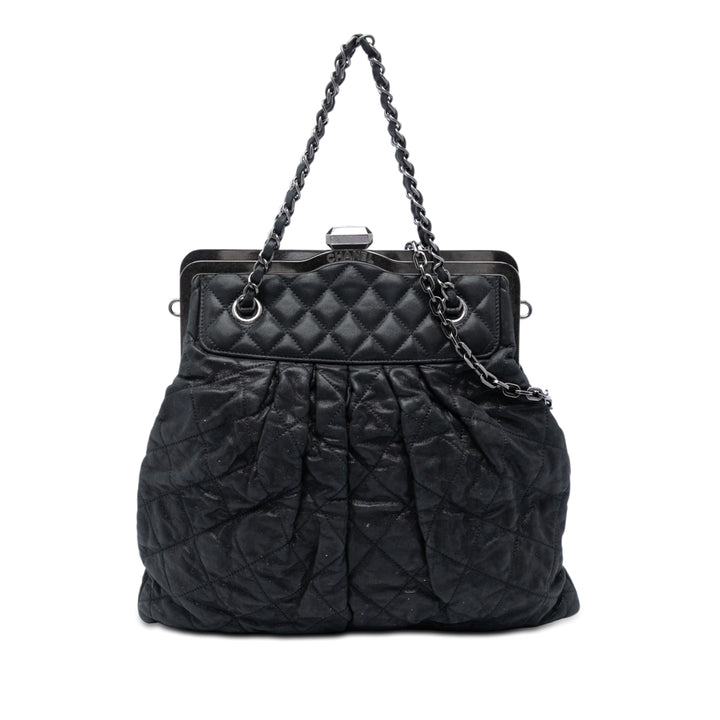 Chanel Matelassé Iridescent Cuir de veau Chic Quilt Frame Sac