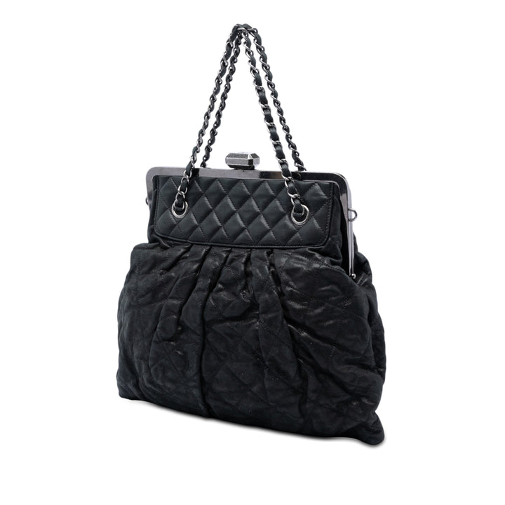 Chanel Matelassé Iridescent Cuir de veau Chic Quilt Frame Sac