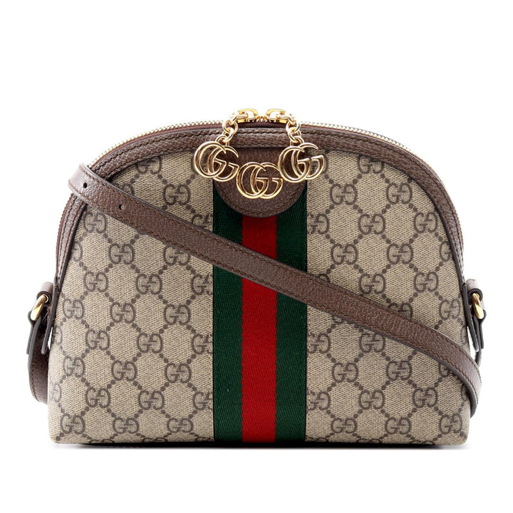 Small GG Supreme Ophidia Dome Crossbody Brown - Gaby Paris